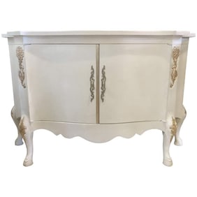 Louis XV Gilt Painted Two-Door Cabinet Server