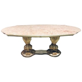 Palatial Italian Marble Top Center Table