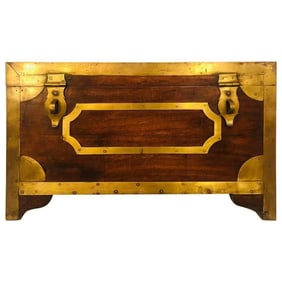19th C. Campaign Jewelry Box with Boulle Inlay