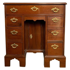 Mid-19th C. Georgian Mahogany Kneehole Desk