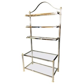 Hollywood Regency Brass Étagère, Jansen Style
