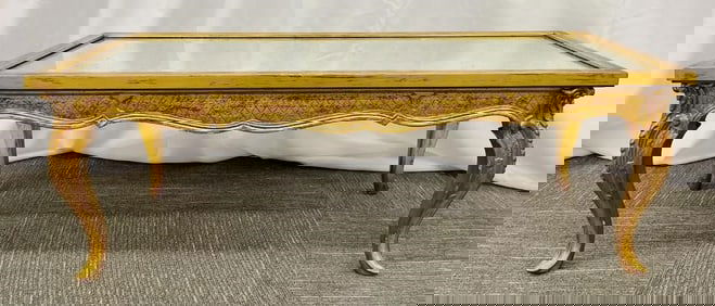 Regency Coffee Table, Giltwood, Mirror Top
