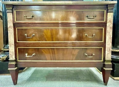 Marble Top Bronze-Mounted Jansen Style Commode