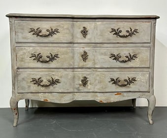 Gustavian Swedish Painted Commode, Distressed