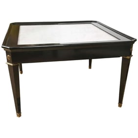 Maison Jansen Marble Coffee Table, Ebony, Regency