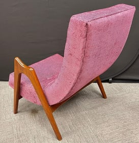 Italian MCM Sculptural Lounge Chair, Walnut