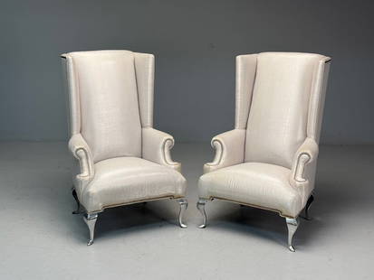Wingback Chairs: Height: 50 in. Width: 32 in. Depth: 34 in. / Seat Height: 19.5 in.