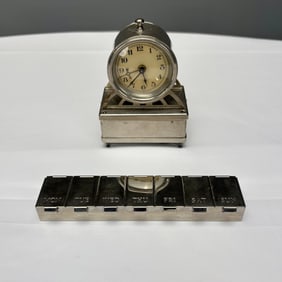 Alarm Clock and Matching Pill Box