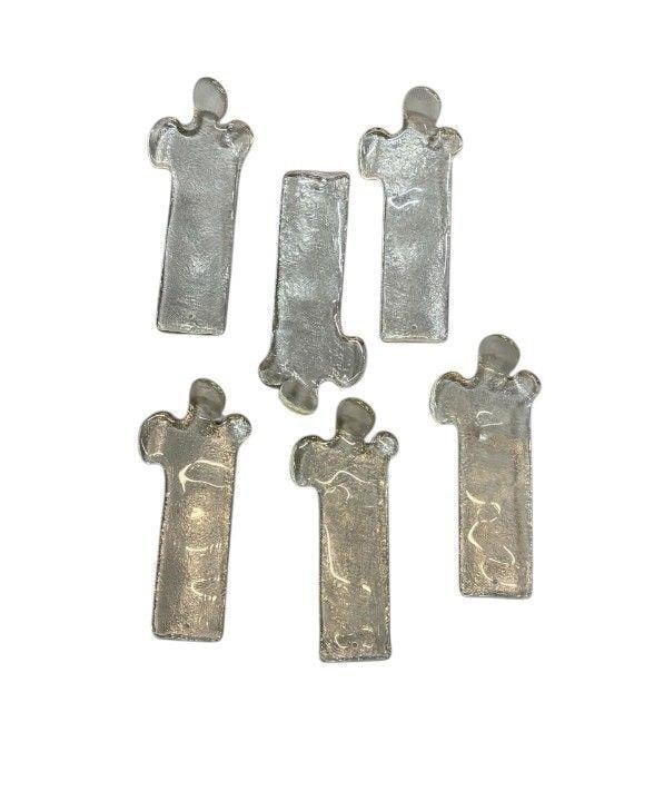 Lot of 32 Pendant Light Modernist Glass Parts: Very good condition. Italian. Antique