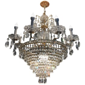 Neoclassical Style 12-Light Tiered Chandelier