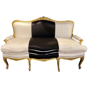 1930s French Gilt Wood Sofa 1