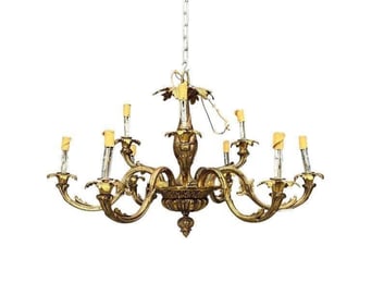 Bronze 1940s Chandelier