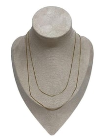 14K Gold Box Chain Necklace 2.63 grams