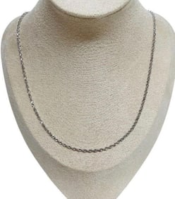 14K White Gold Rope Chain Necklace 8.8 grams