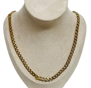14K Yellow Gold Curb Chain Necklace 34.7grams