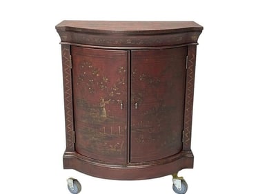 A Two Door Chinoiserie Cabinet