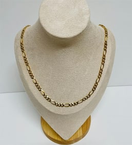 14K Figaro Chain Necklace 21.4 grams, New Condition