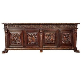Monumental Renaissance Revival Carved Sideboard