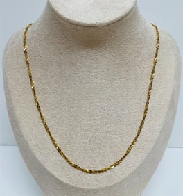 14K Fancy Link Chain Necklace 6.46 grams, New Condition