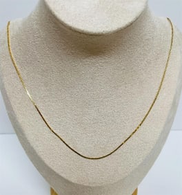 14K Fancy Link Thin Chain Necklace 2.84 grams New Condition
