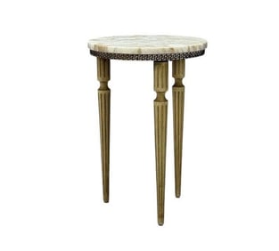 Louis XVI Style Tea or Side Table, Greek Key