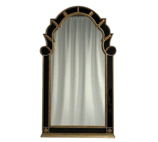 Hollywood Regency Style Mirror, Gilt Metal,