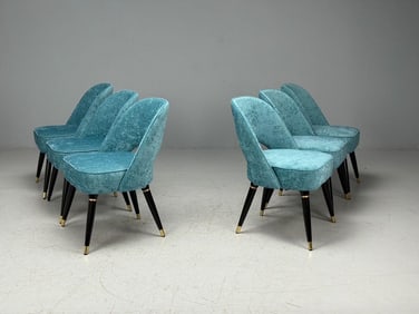 Hollywood Regency Set of Six Chairs