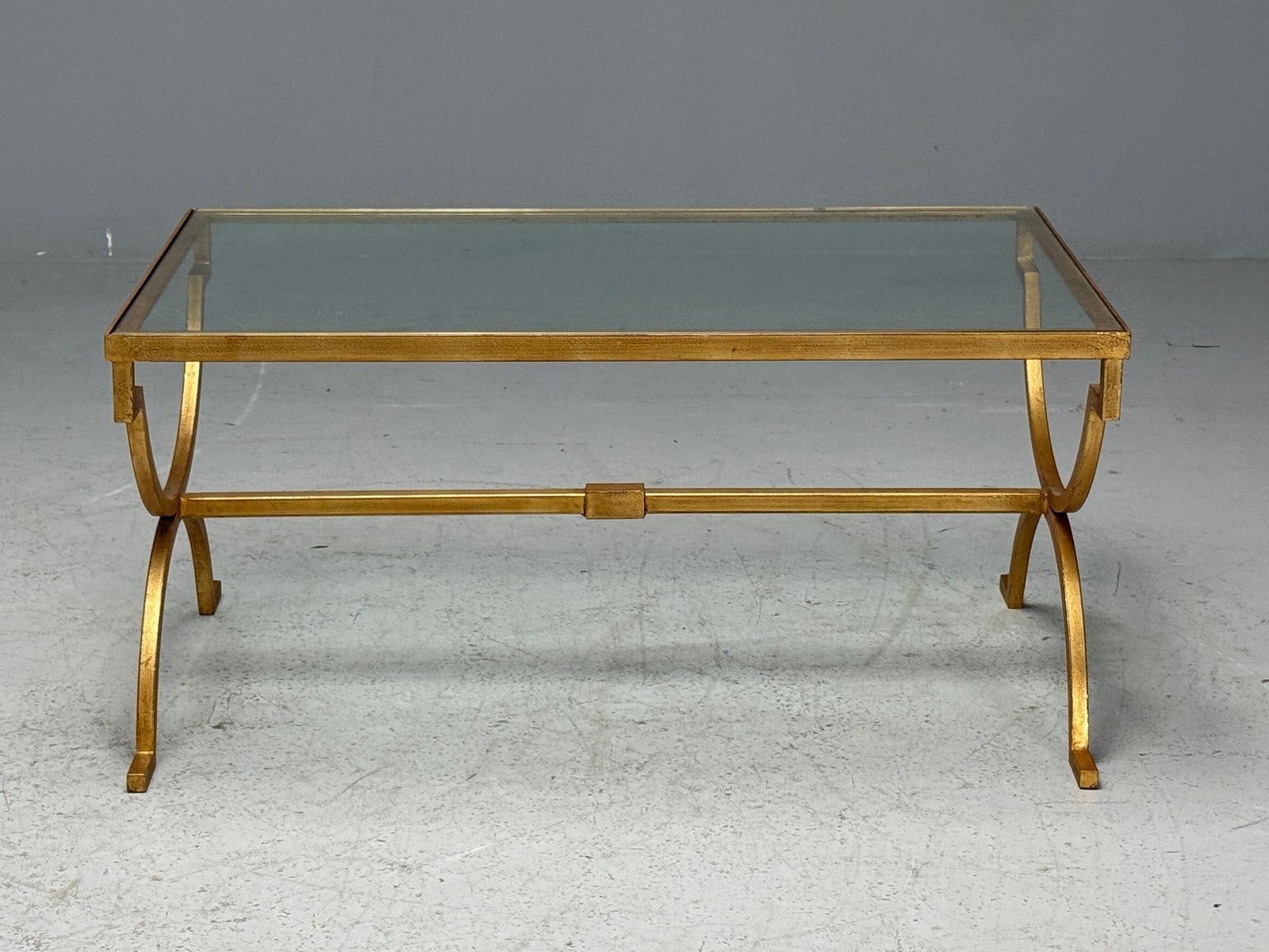 Hollywood Regency Style Coffee Table, Gilt Metal (1 of 8)