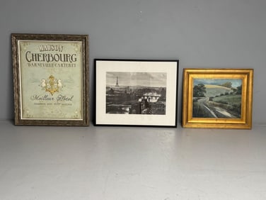 Assortment of Art, Oil on Canvas signed, Poster
