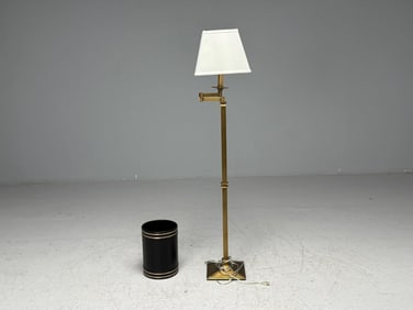 Brass Standing Tall Lamp Decorative Waste Basket