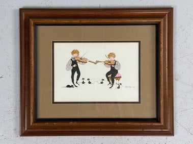 Print of Two Violinists