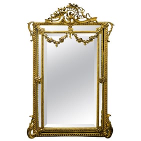 Louis XVI style, 19th century pier, console or wall mirror.