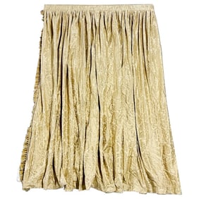 Single Cream Curtain on Valance, Window Treatment, Drapery