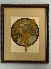 Alphonse Mucha Print of a Female Head