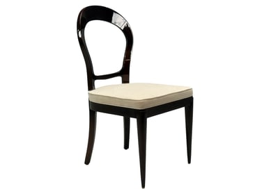 Minotti Collection Black Lacquer Dining Chair