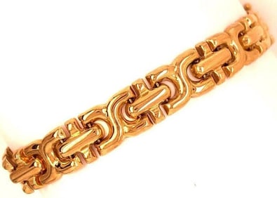 14 Kt Gold Fancy Link Bracelet 10 Grams