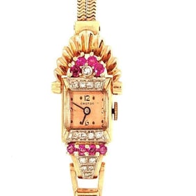 MCM Croton Ladies 14k Watch 9 Diamonds, 29.3 Grams