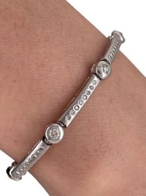 14K White Gold Link Bracelet, 7.5 In, 12.1g