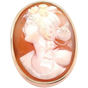 14Kt Yellow Gold Cameo Pendant and Brooch 7g