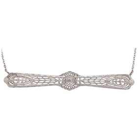 14KT Gold Necklace Diamond Pendant 18, 4.21 Grams