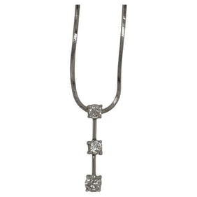 14K Gold Diamond 3 Stone Journey Pendant 16.45g