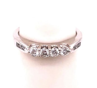 14K White Gold Ring with Diamonds 3.8g