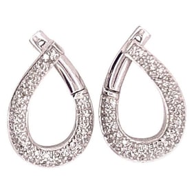 14k Gold Latch Back Earrings with Diamond