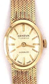 14k Gold Geneva Swiss Made Vintage Watch 18.1Grams