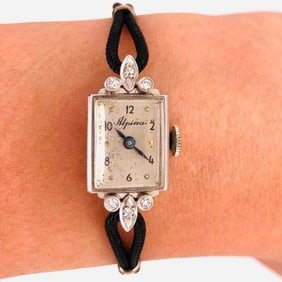 Vintage Alpina Watch 17 Jewels 14kt Gold