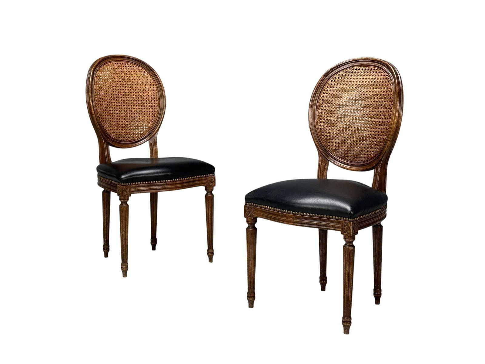 Pair of Cane Back Side Chairs (1 of 8)
