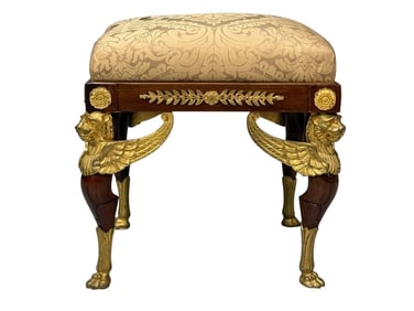 Empire Gilt Bronze Mounted Foot Stool