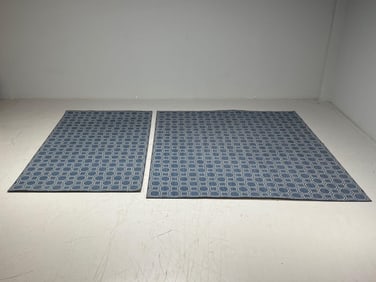 Pair of Two Coordinating Geometric Rugs