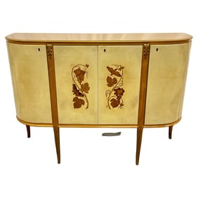 Giovanni Gariboldi Parchment Bar Cabinet, Paola Buffa Designed.