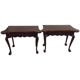 Period 18th/19th Century Irish Card / Tea Tables Solid Mahogany